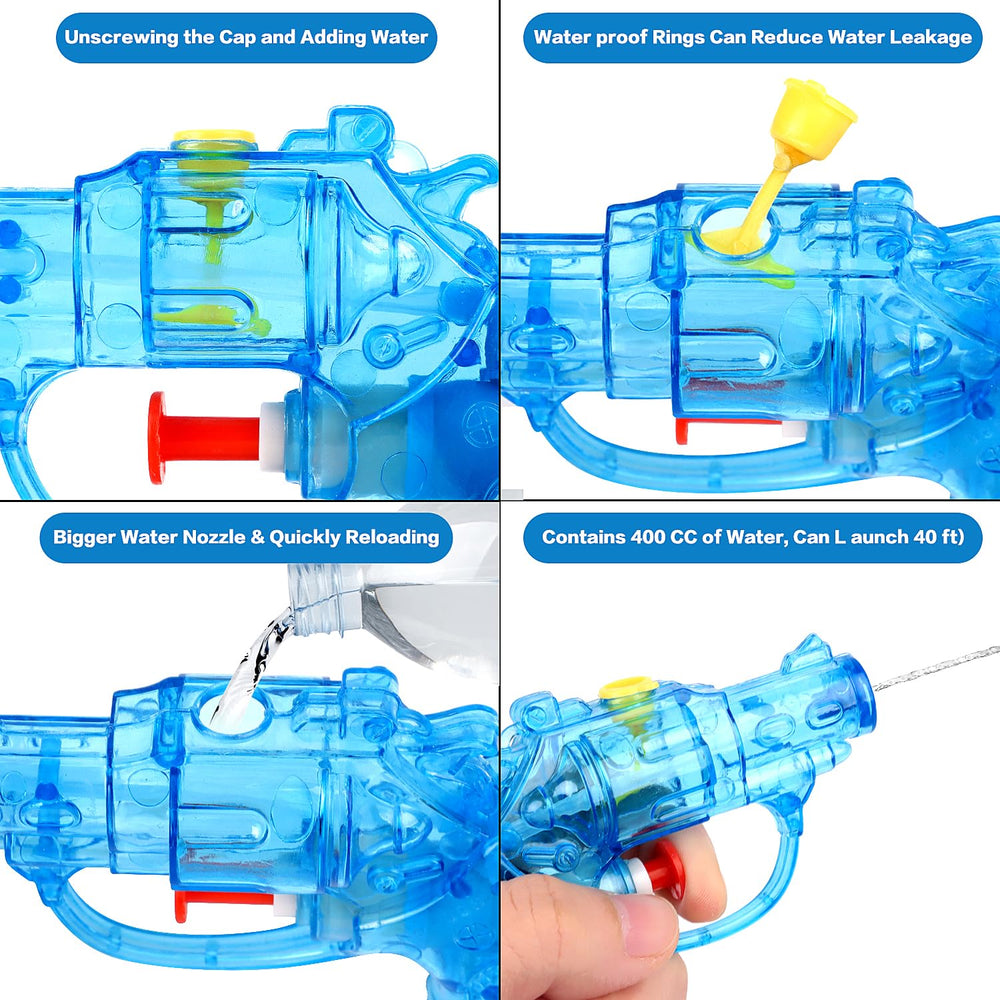 SULOLI water guns with removable cap for quick filling.