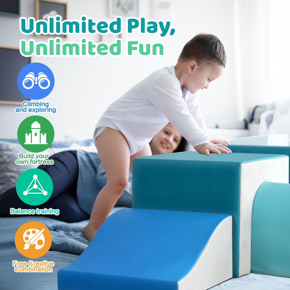 Sumbababy foam climbing block ramp offers versatile movement paths