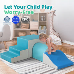 Sumbababy foam climbing block slide promotes active play and balance