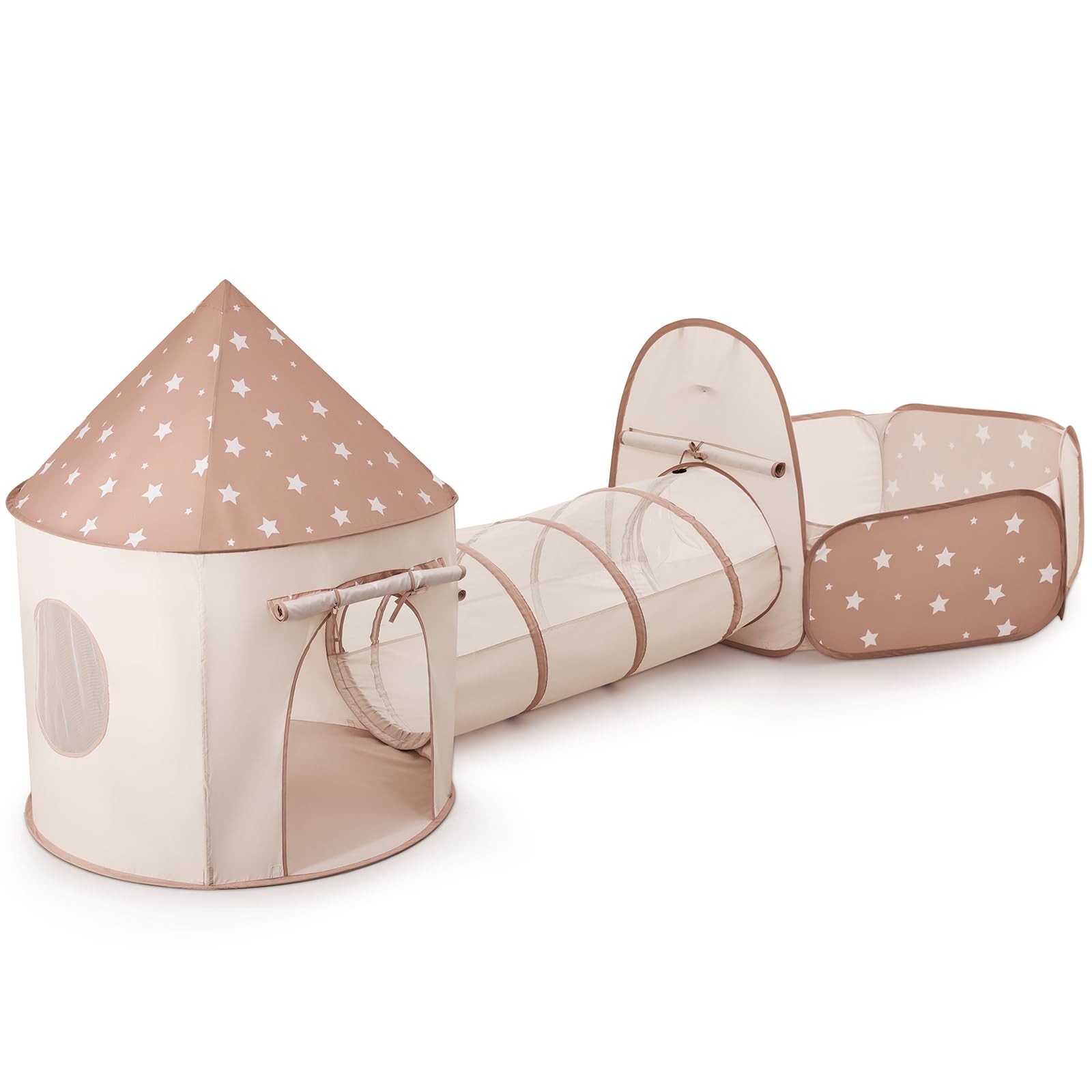 Sumbababy kids tent with crawl tunnel and ball pit for active play