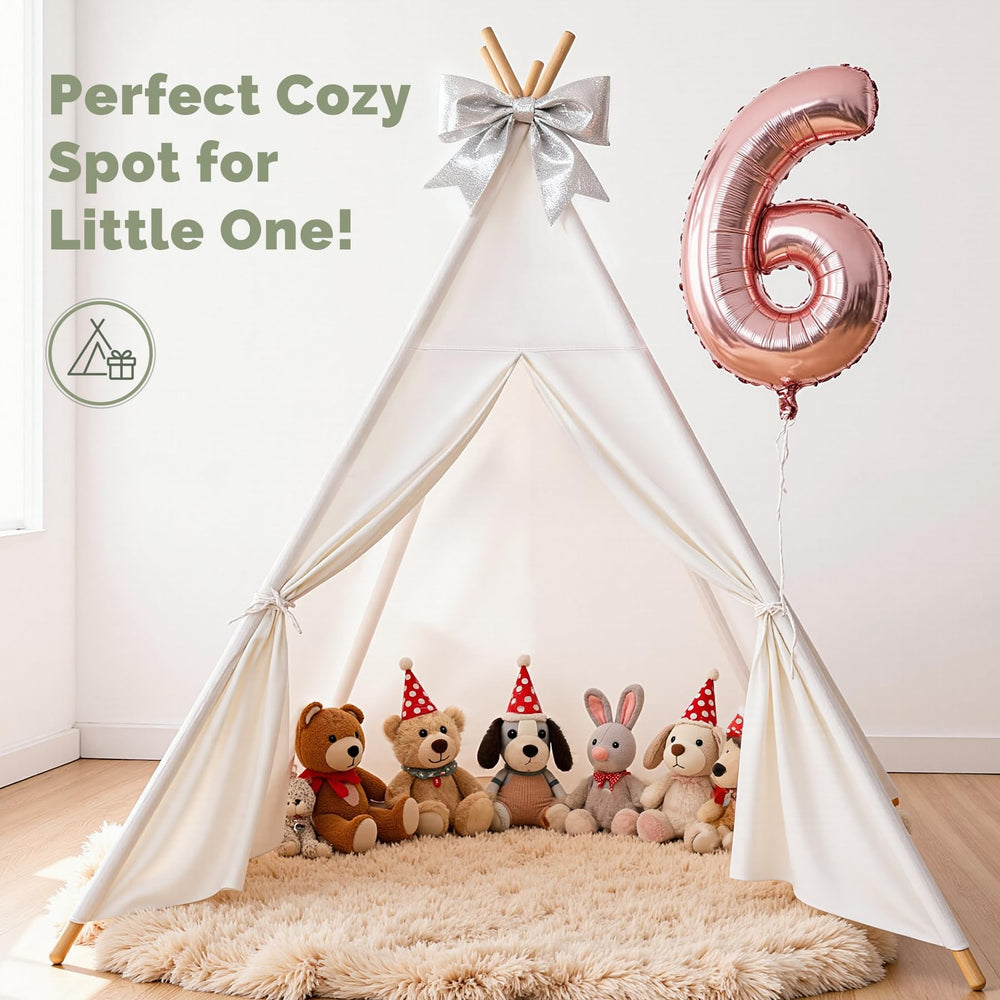 Sumbababy large teepee tent foldable design for easy storage and portability.