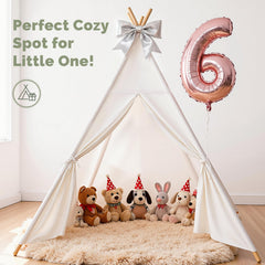 Sumbababy large teepee tent foldable design for easy storage and portability.