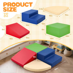 Anti-slip base keeps blocks stable for safe toddler climbing and balance practice.