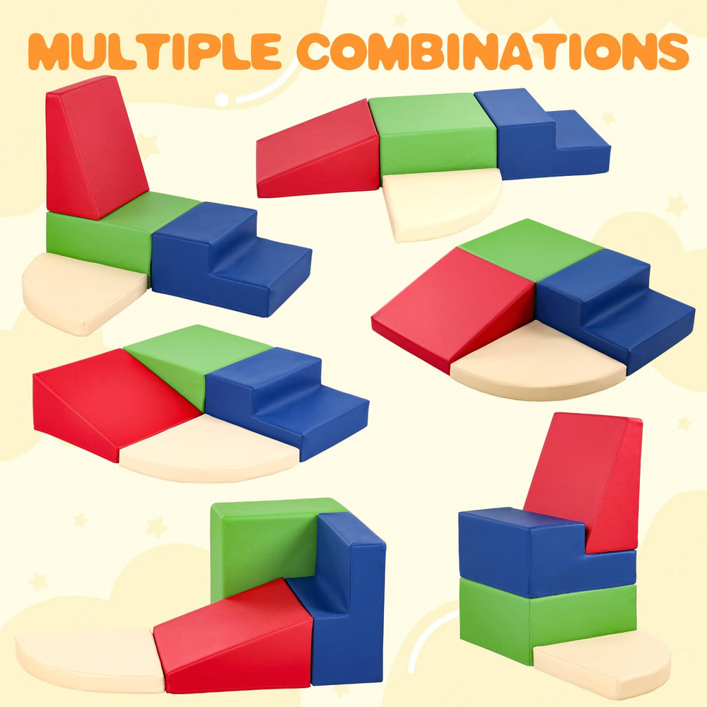 Toddlers using blocks in a daycare setting to improve movement and coordination.