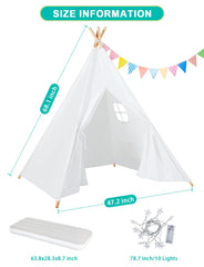 Sumbababy teepee tent colored flags add vibrant party decor