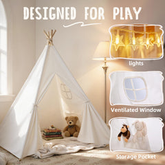 Sumbababy Teepee Tent durable canvas keeps playtime safe and clean