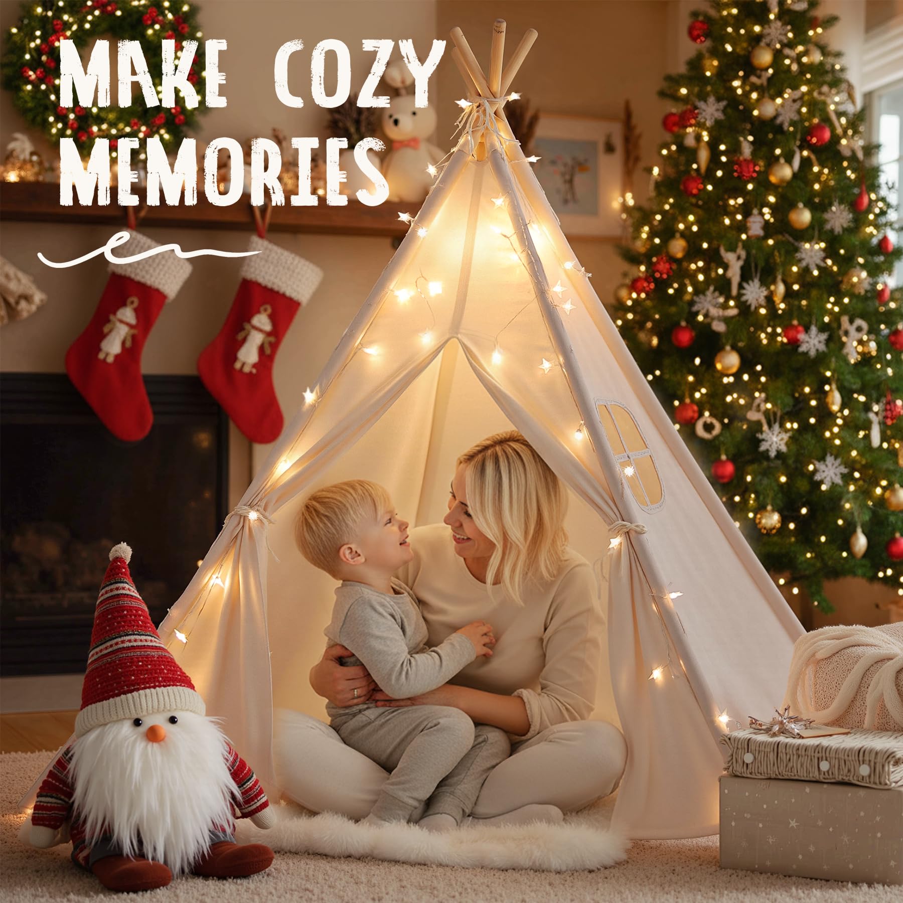 Sumbababy Teepee Tent mesh window for airflow and privacy