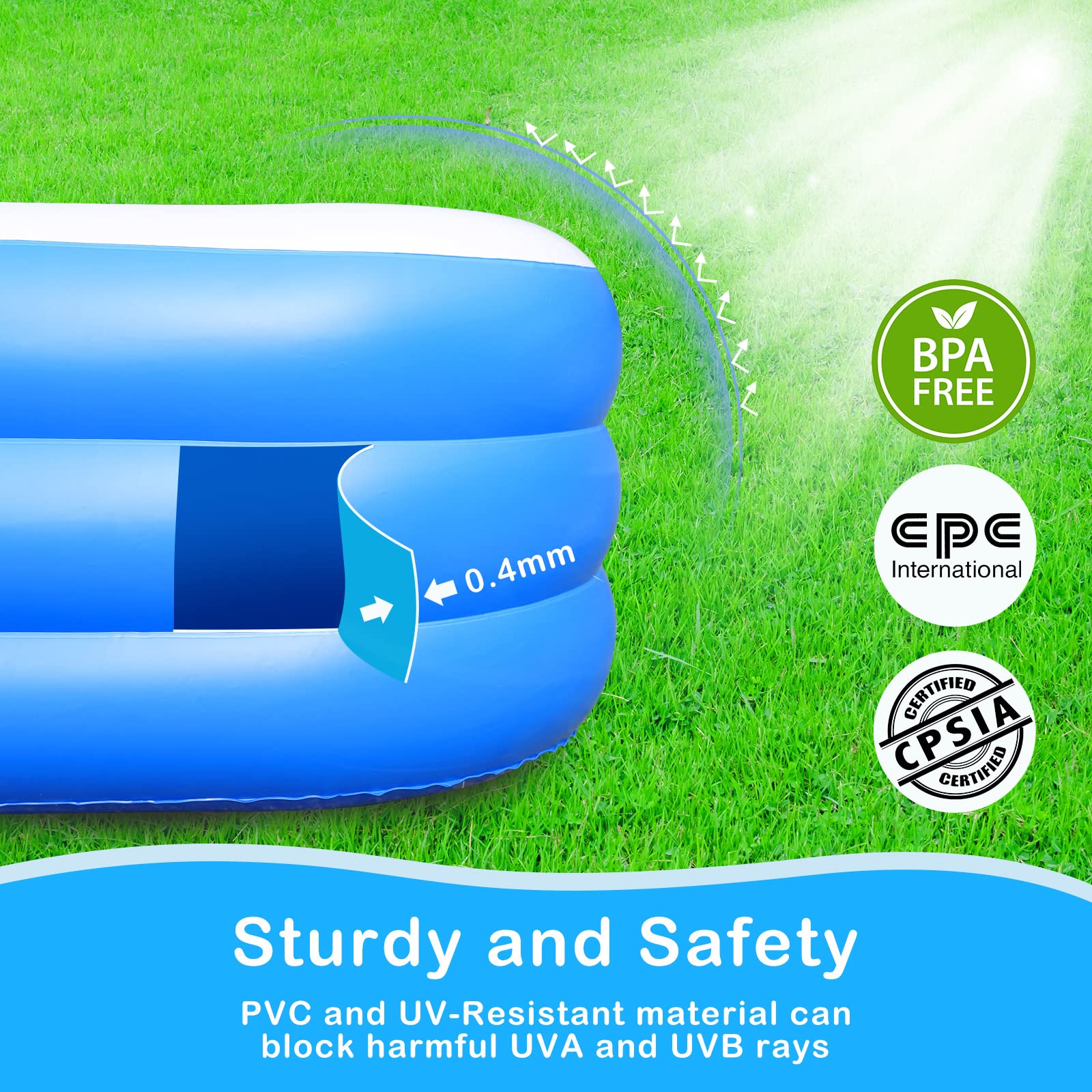 Sumbee pool uses UV-resistant material to withstand sunny days
