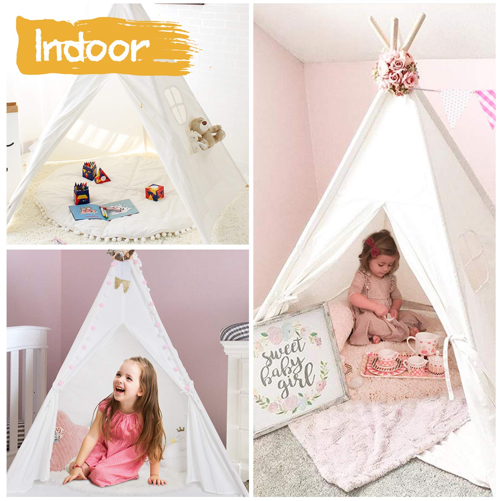 Sumerice Teepee tent carry bag enables easy storage and travel.