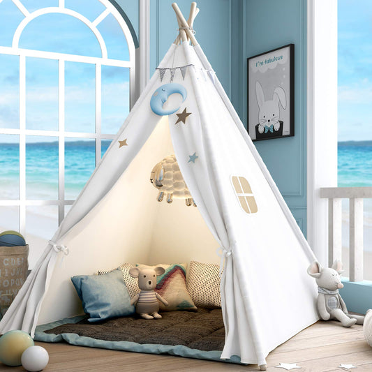 Sumerice Teepee tent folded for easy storage and versatile play.