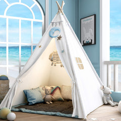 Sumerice Teepee tent folded for easy storage and versatile play.