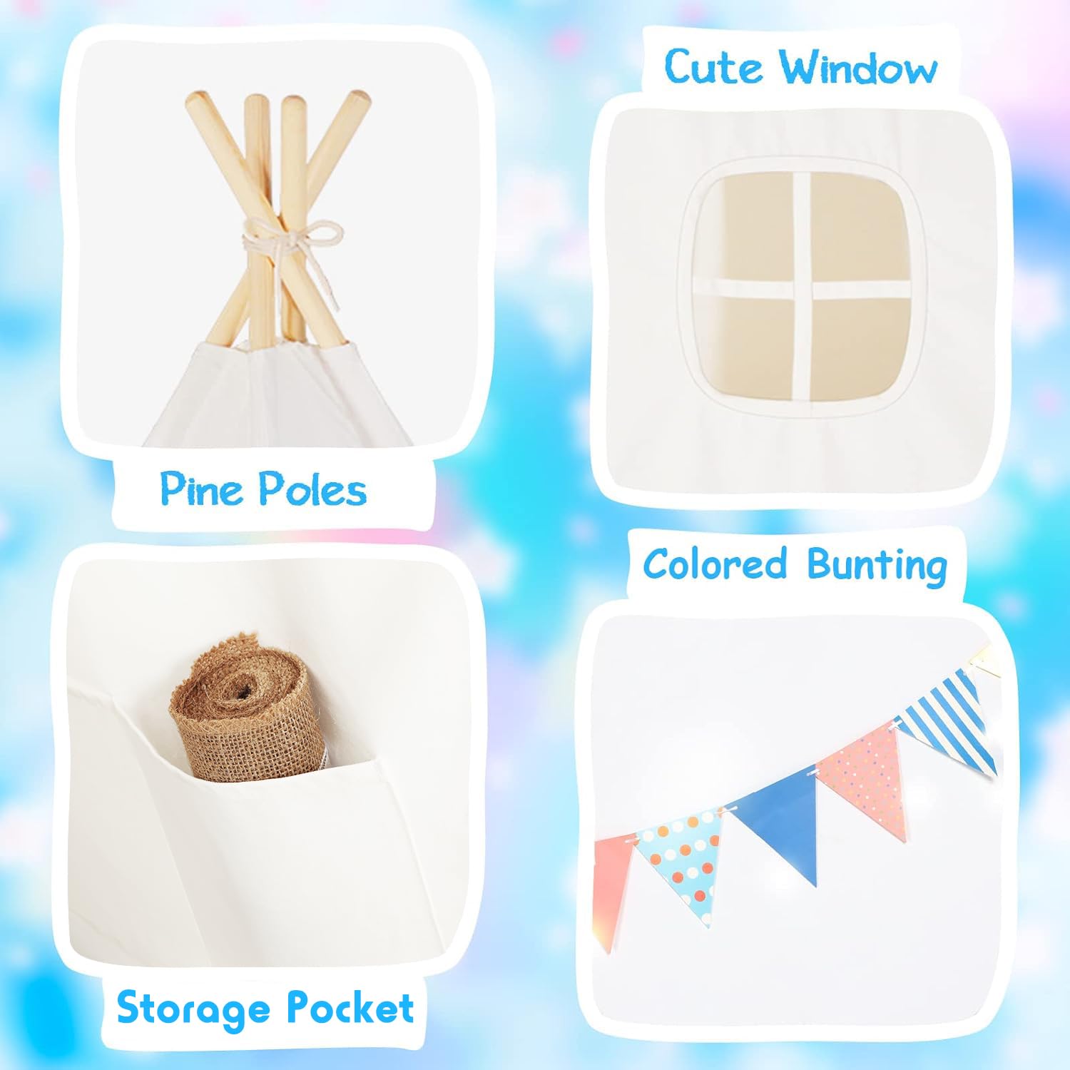 Sumerice Teepee tent gift idea for birthdays and holidays.