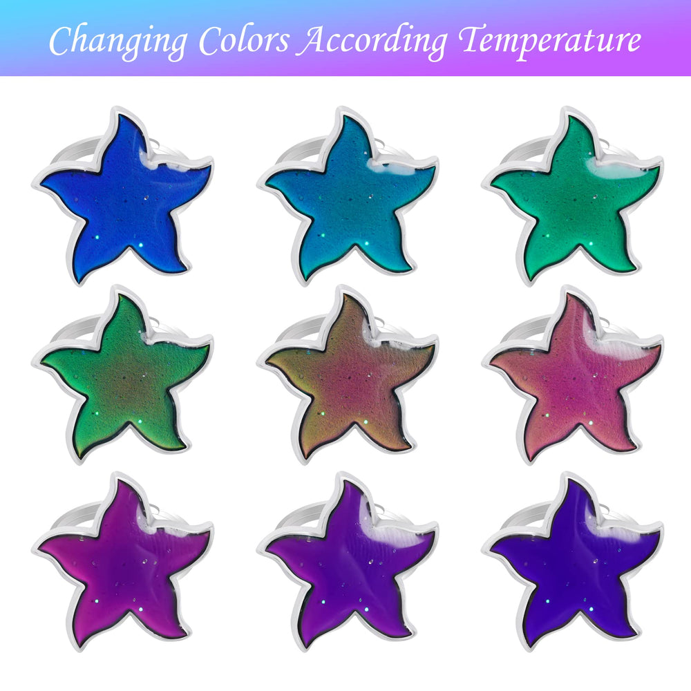 SUMERSHA mood ring dragonfly design displays temperature-based color changes for costumes.