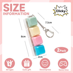Sumgsn creamy keyboard clicker fidget, pocket-friendly for quick focus.