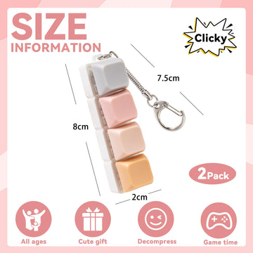 Sumgsn creamy keyboard fidget close-up showing four click keys for stress relief.
