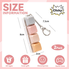 Sumgsn creamy keyboard fidget close-up showing four click keys for stress relief.