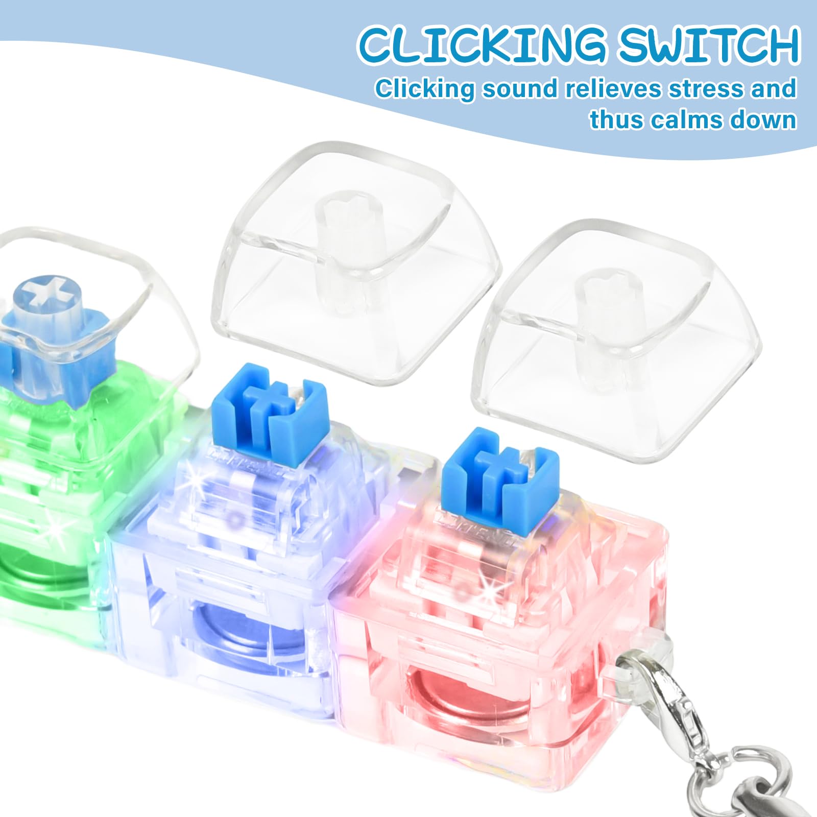 Sumgsn 4-in-1 keychain design blends clip, clicker, and keycaps.