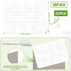 Sumind blank sublimation puzzle close-up on sturdy cardboard surface for durable customization.