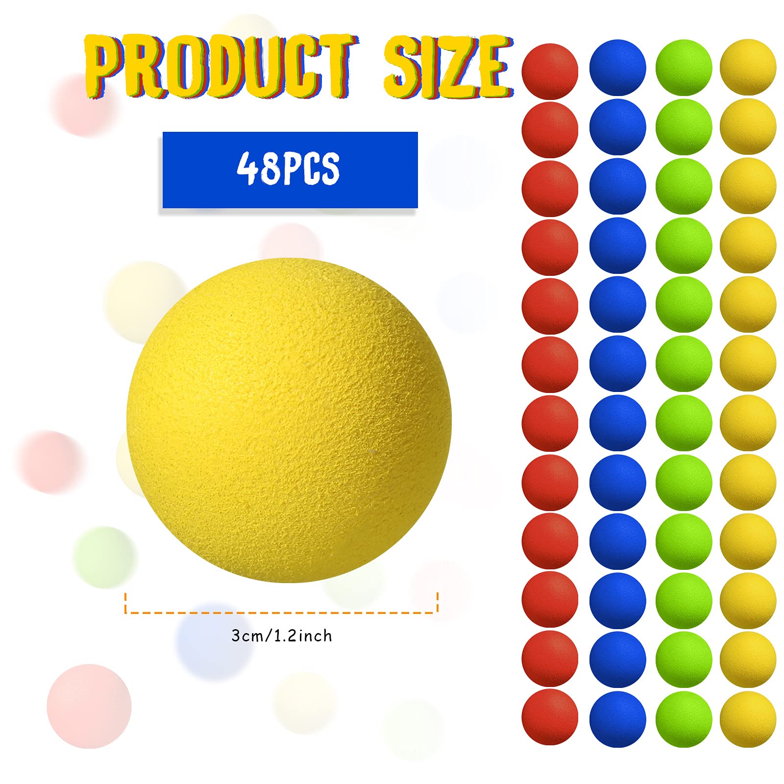 Sumind orange foam balls rounds for versatile games