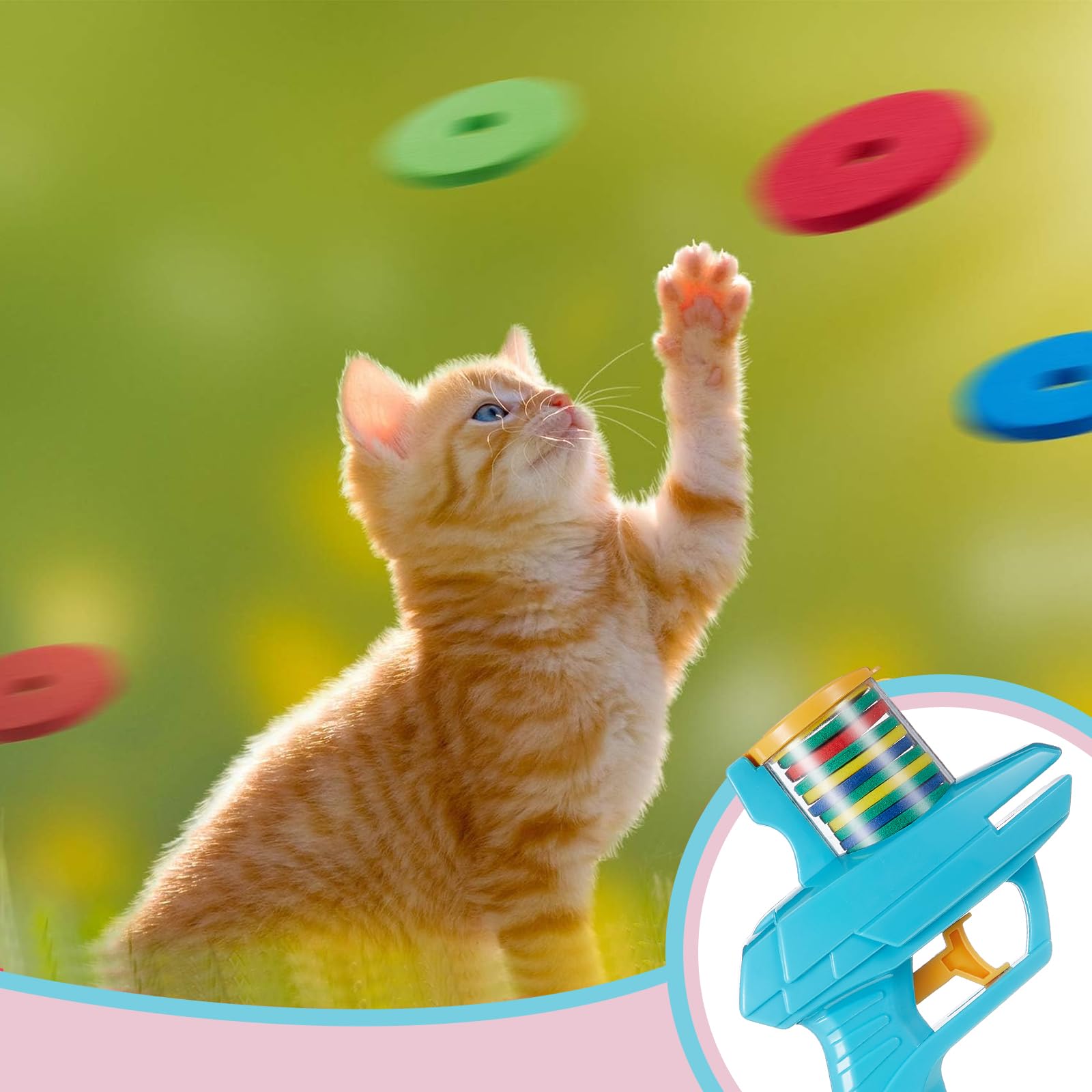 Sumind foam disc shooter target practice set in backyard