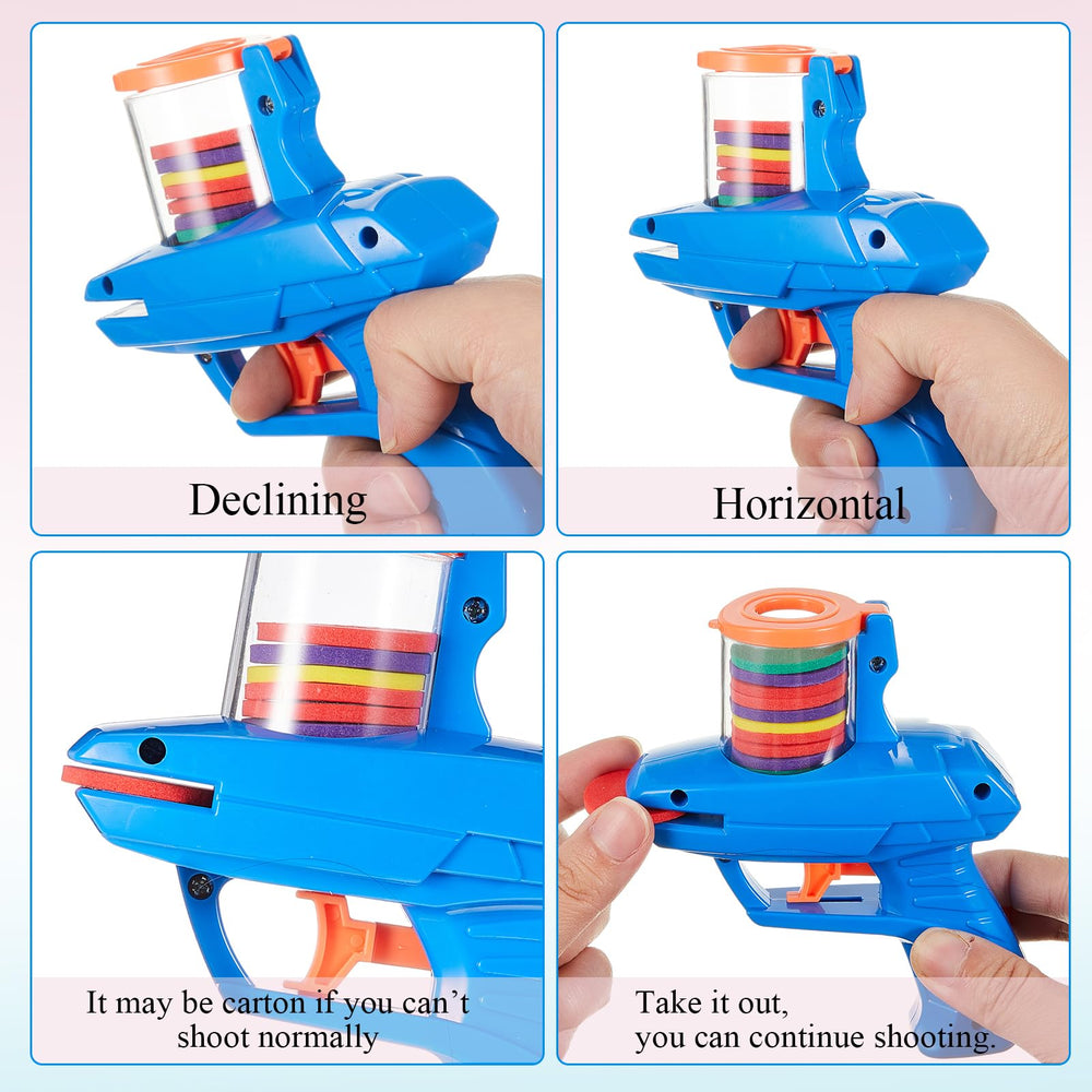 Sumind foam discs inside shooter ready for safe, fun firing