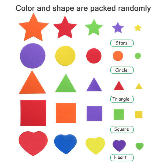 Sumind foam stickers square shapes in vibrant colors for kids' projects and learning.
