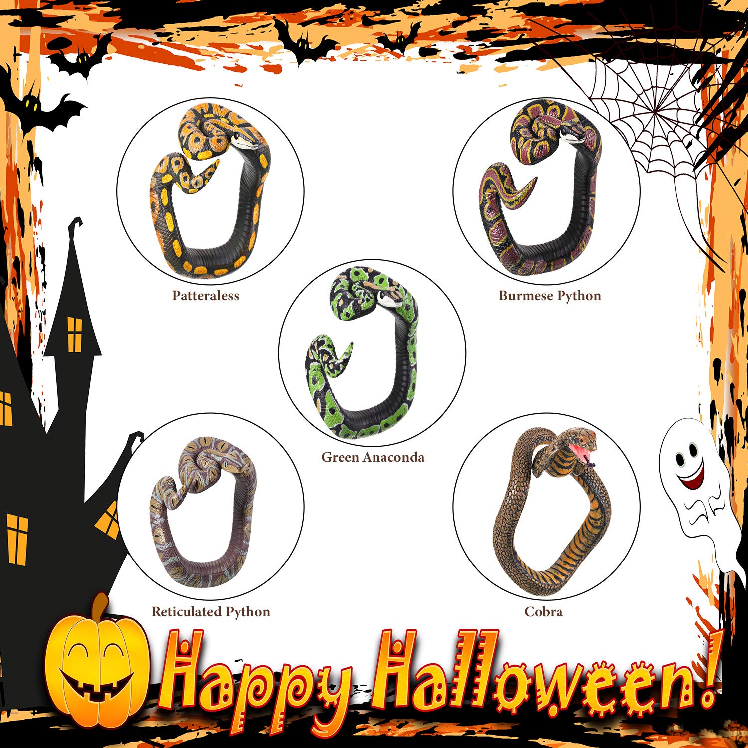 Sumind Halloween cosplay snake prop adds playful fright