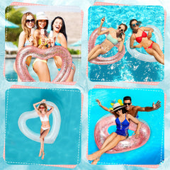 Sumind heart pool floats come in a convenient two-pack for gifts.