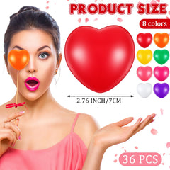 Sumind pink heart stress ball for tactile satisfaction and portability