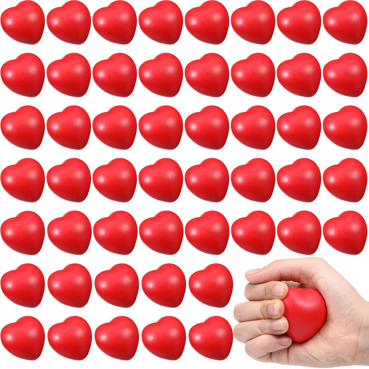 Sumind red heart stress ball pack, perfect for wedding favors and party prizes.