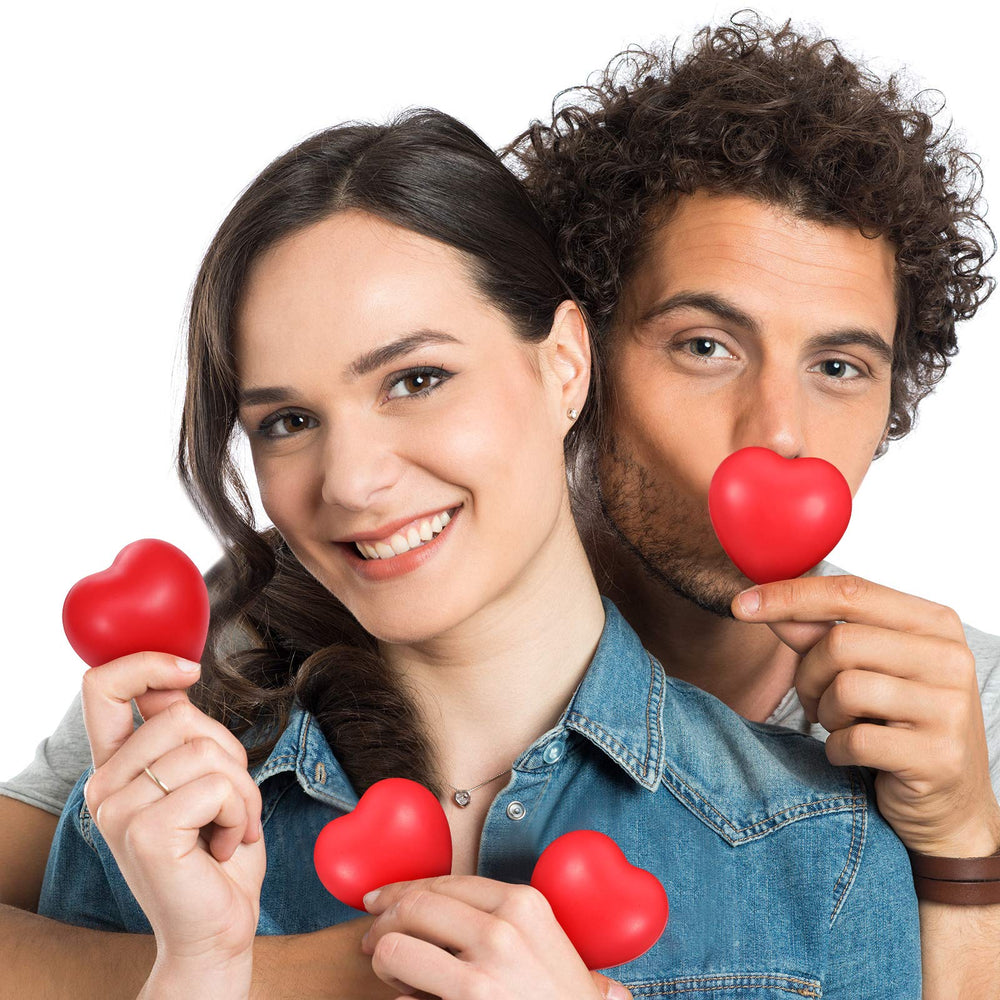 Sumind red heart stress ball therapy gift, soothing fidget for adults.