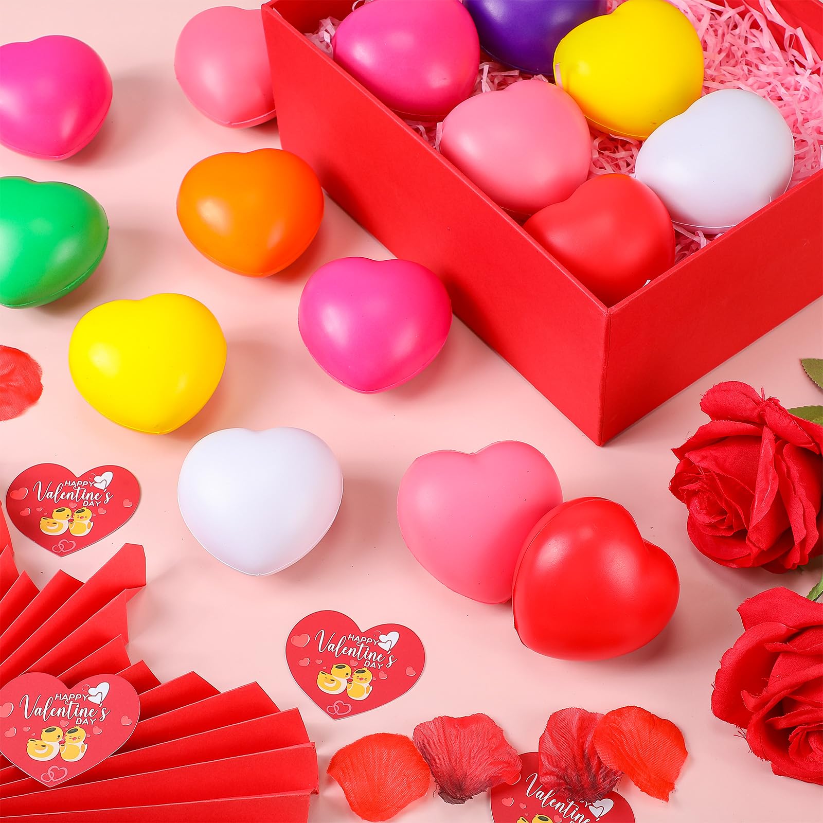 Sumind yellow heart stress ball with compact design for on-the-go relief