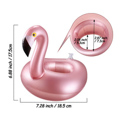 Sumind inflatable flamingo cup coaster floats with you for poolside drinks.