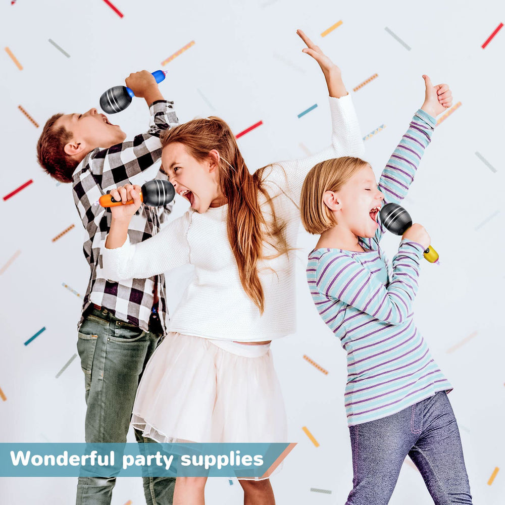 Sumind orange inflatable microphone prop creates energetic karaoke vibes and photos