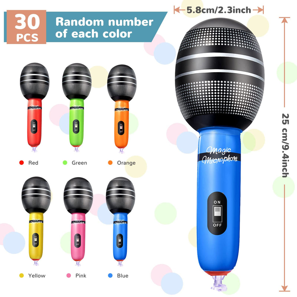 Sumind inflatable microphone pink prop ideal for stage cosplay and fun photos