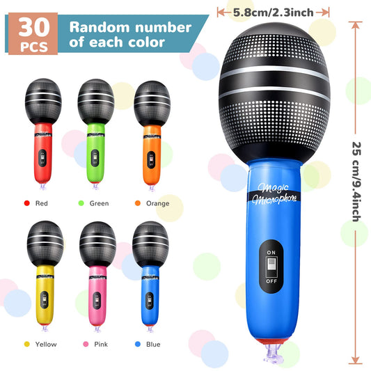 Sumind inflatable microphone pink prop ideal for stage cosplay and fun photos