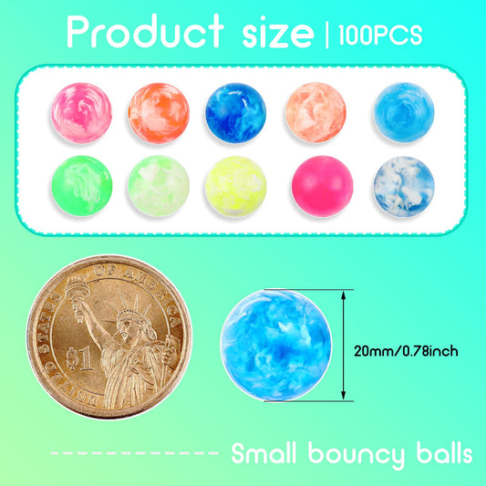 Sumind neon swirl bounce ball in bag for easy gifting and storage.