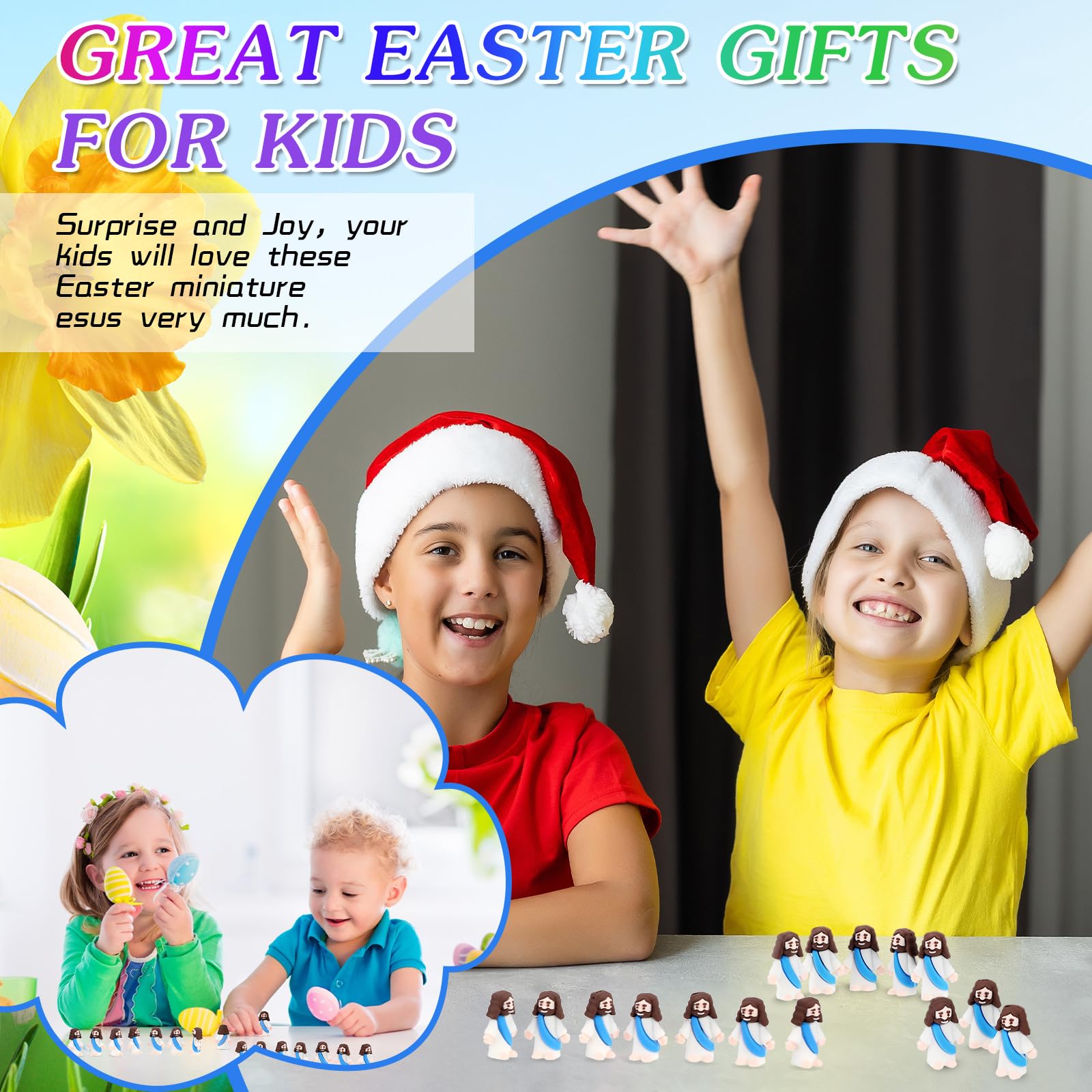 Sumind Little Jesus figurine blue closeup, smooth surface resists fading during holidays.
