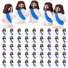 Sumind Little Jesus figurine blue front view, perfect as a festive Christmas party favor.