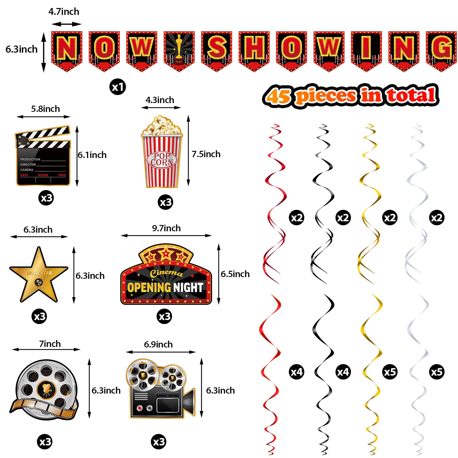 Sumind movie spirals hang, adding motion and color to walls.