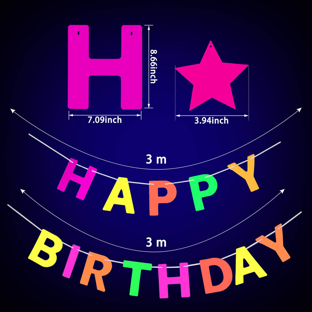Sumind neon star toppers brighten the cake toppers with glow-in-the-dark flair.