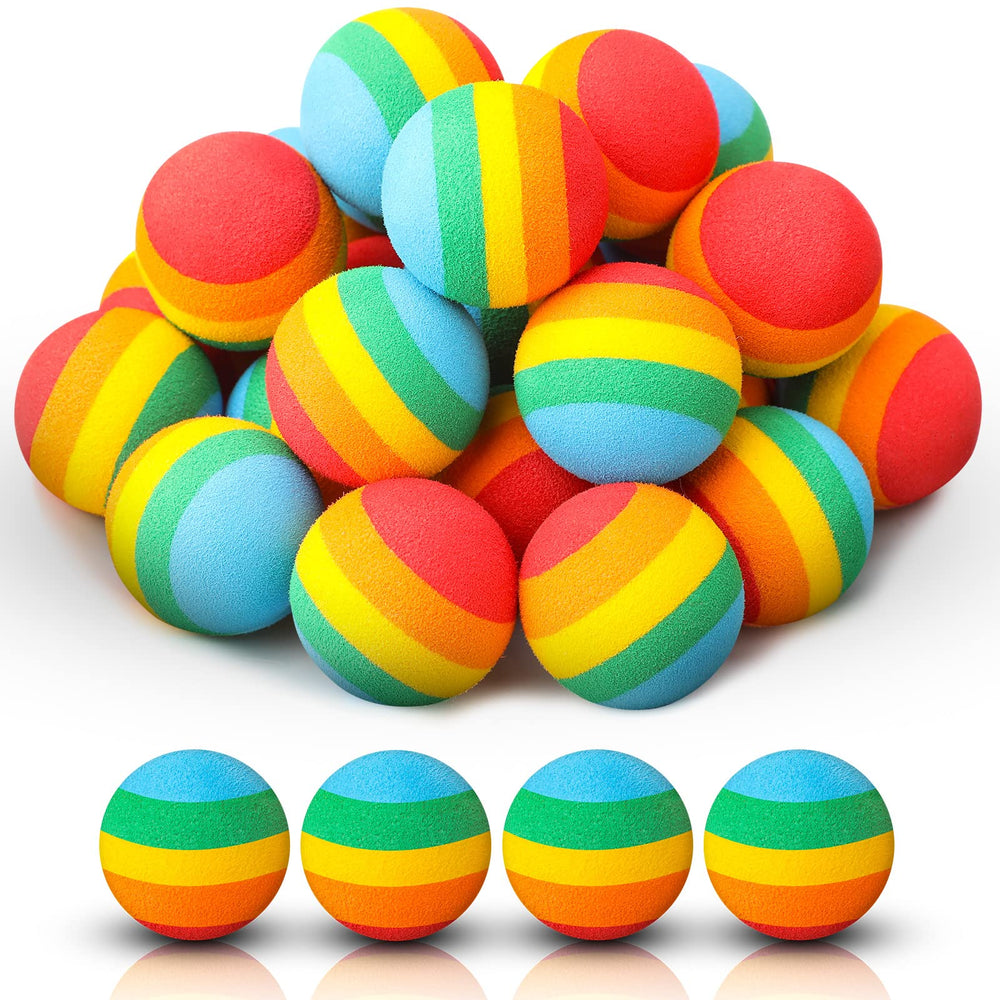 Sumind rainbow foam balls in hand for safe tactile play