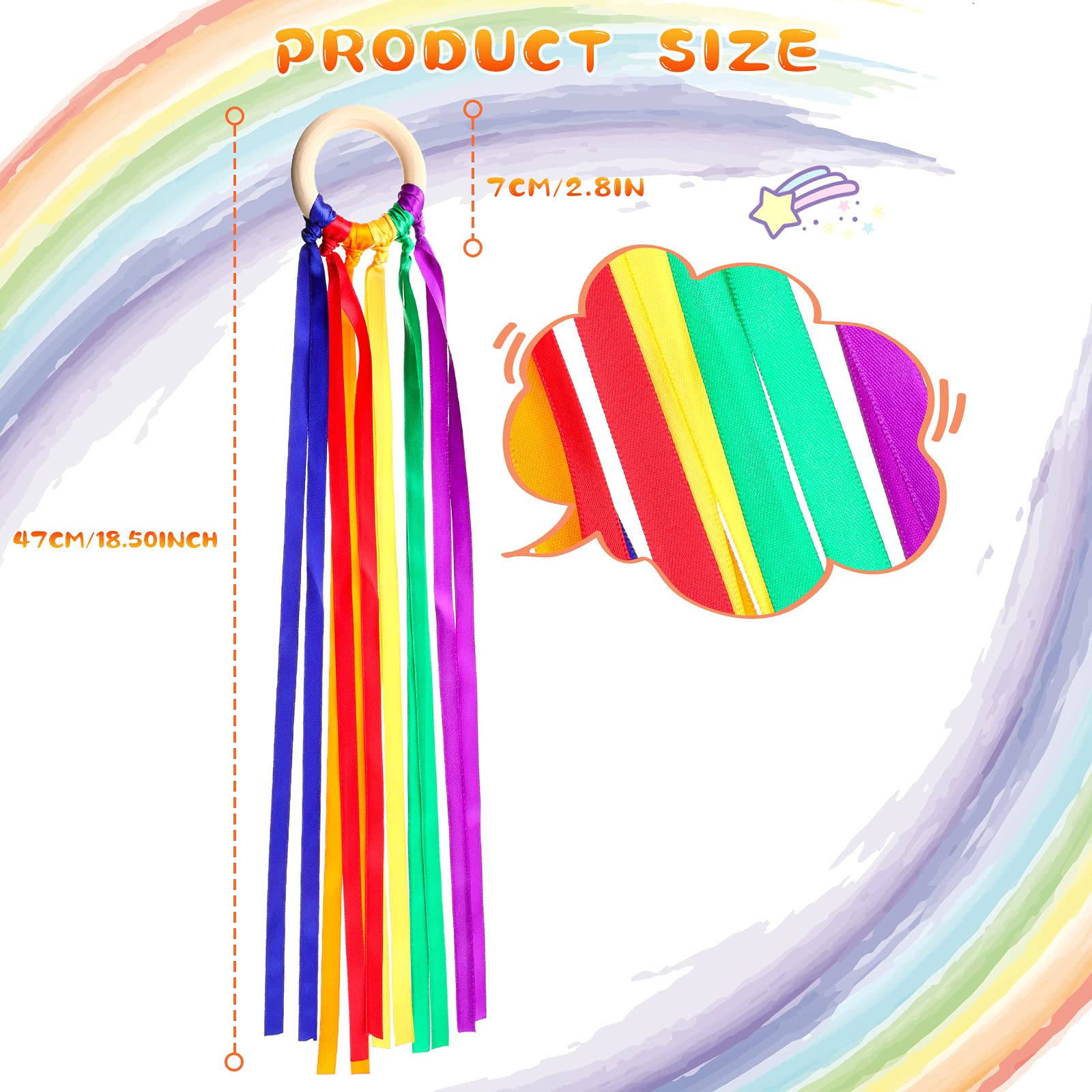 Sumind color-rich ribbons flutter during routines for performances and dances.