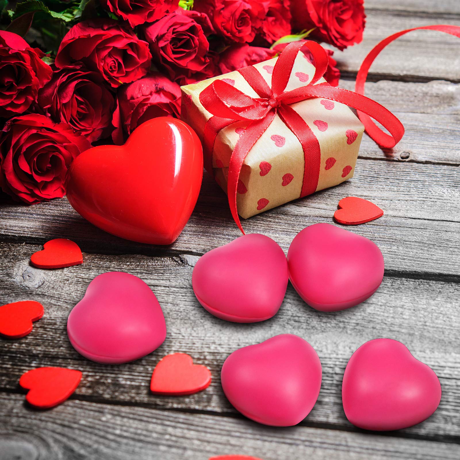 Sumind classroom prize rose red heart stress ball promotes playful learning.