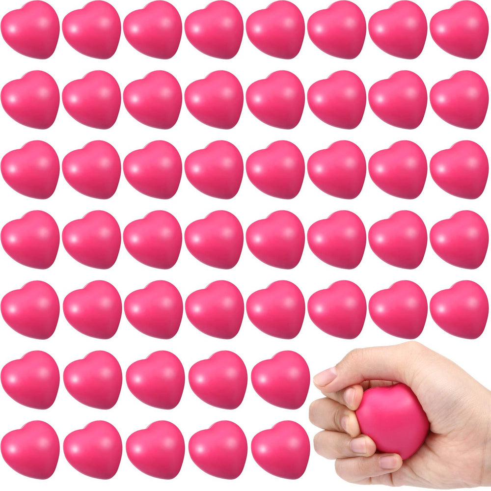 Sumind rose red heart stress balls pack front view, ideal party favors and classroom giveaways.