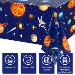Sumind space tablecloth large size covers 8-foot tables for big gatherings.