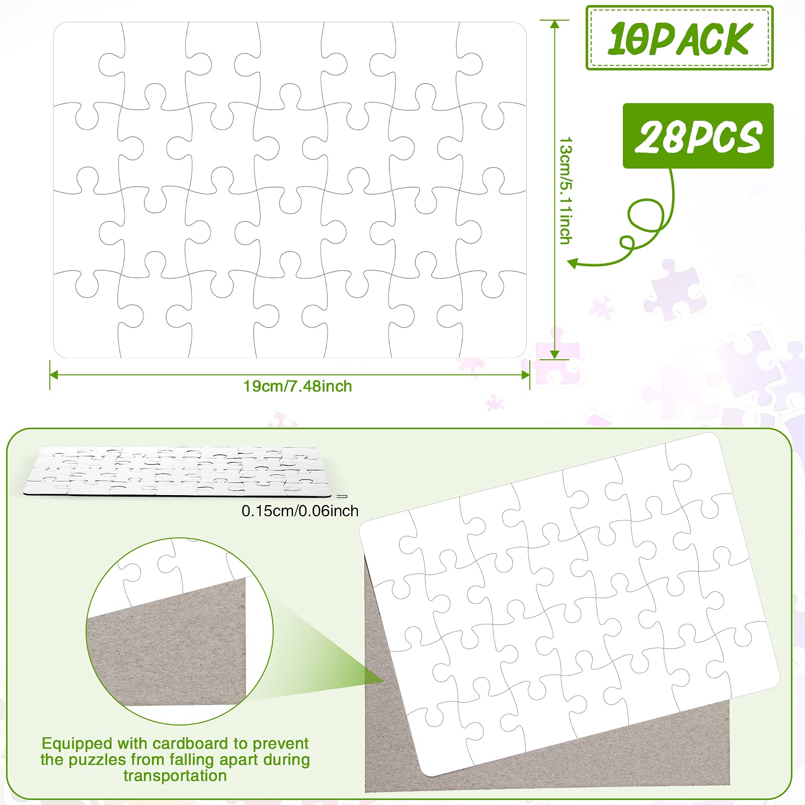 Sumind sublimation puzzle surface shines for vibrant prints