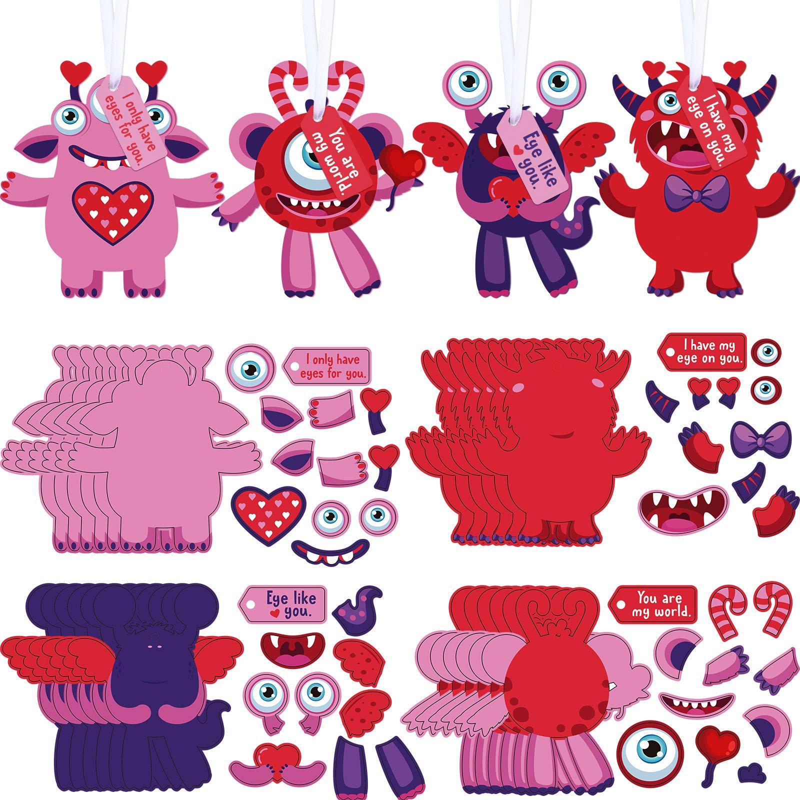 Sumind Valentines Day Craft Kit stickers for vibrant kid-friendly ornaments