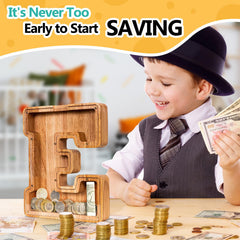 SummiDate alphabet money box highlighting personalized initials and shapes