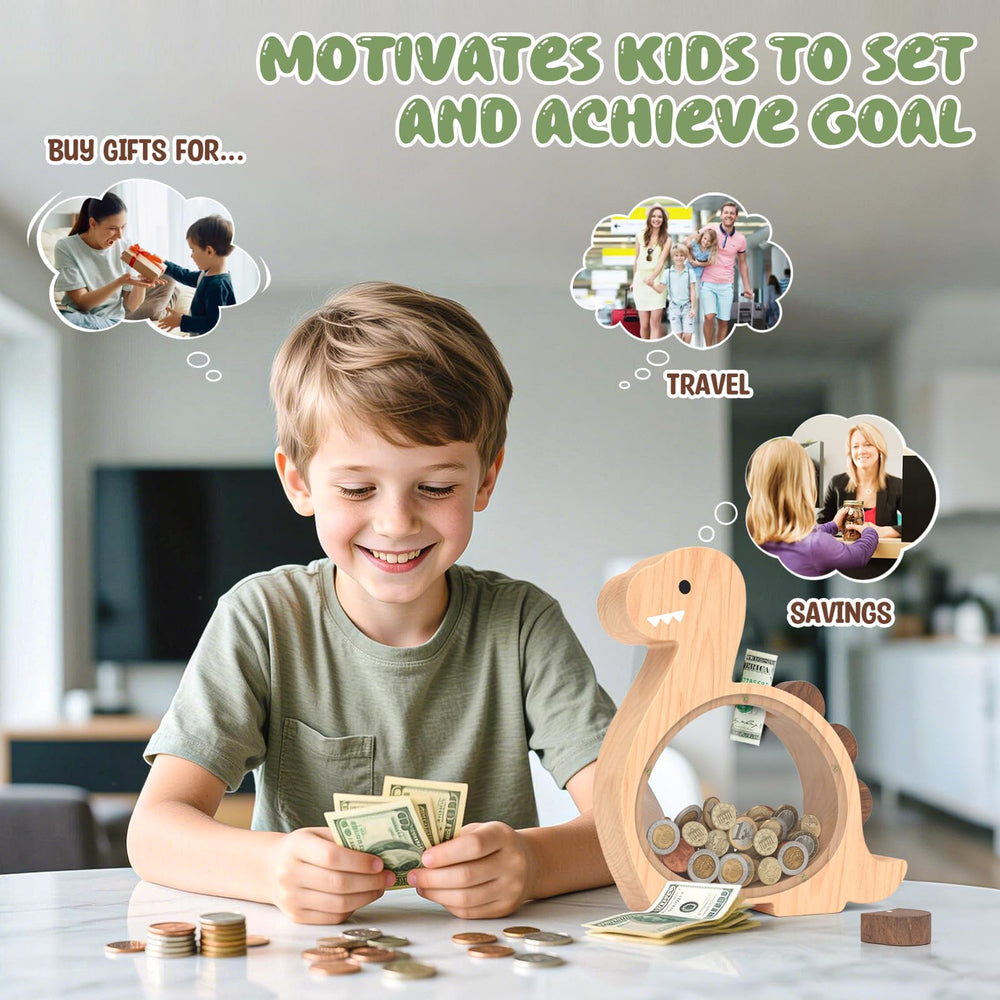 Summidate dino piggy bank makes a thoughtful birthday gift
